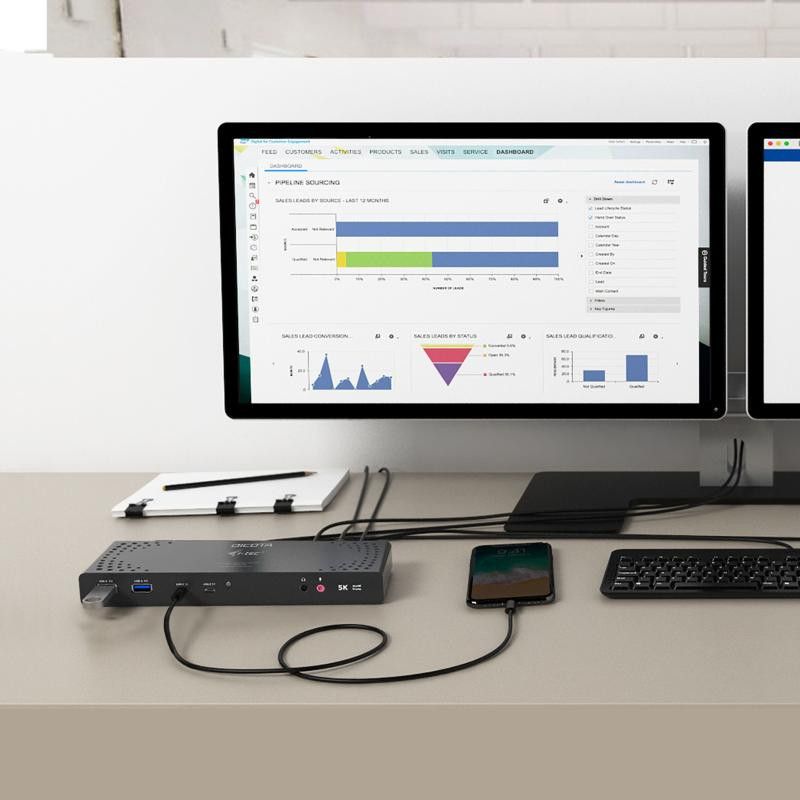 DICOTA D31952 station d'accueil Avec fil USB Type-C Noir · Switches · Informat Systems Strasbourg (image 4)