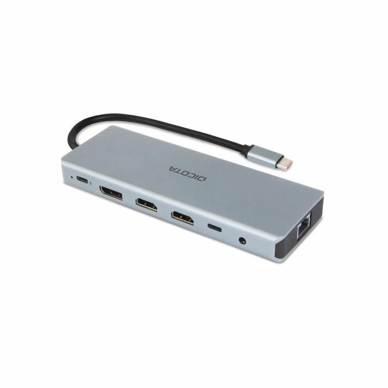 DICOTA D32065 hub & concentrateur USB 3.2 Gen 1 (3.1 Gen 1) Type-C Argent · Dock Station · Informat Systems Strasbourg (image 2)