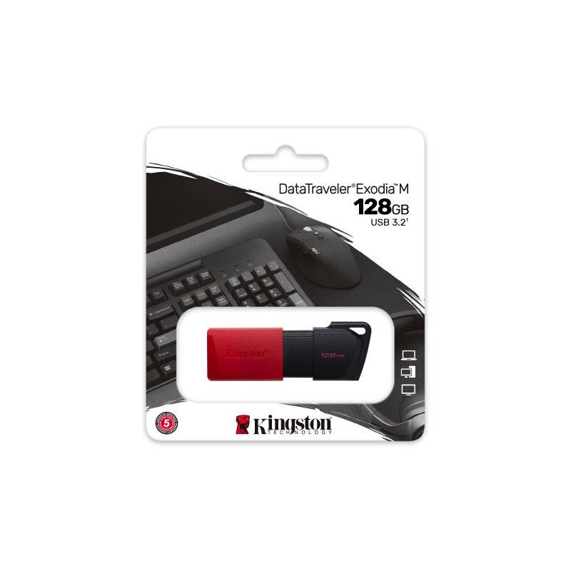 KINGSTON 128G USB 3.2 Gen 1 Exodia M (Black + Red) *DTXM/128GB o · Clé USB · Informat Systems Strasbourg (image 6)