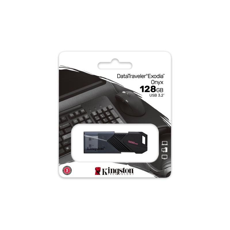 Kingston Technology DataTraveler 128GB Portable USB 3.2 Gen 1 Exodia Onyx · Clé USB · Informat Systems Strasbourg (image 6)