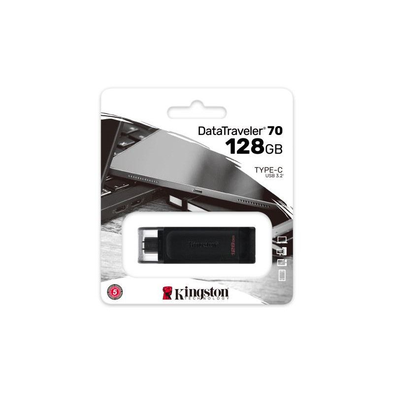 KINGSTON 128G USB-C 3.2 Gen 1 DataTraveler 70*DT70/128GB · Clé USB · Informat Systems Strasbourg (image 5)