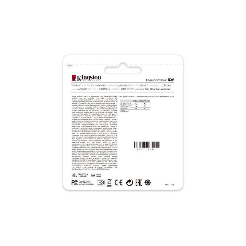 KINGSTON 64GB USB-C 3.2 Gen 1 DataTraveler 70 *DT70/64GB · Clé USB · Informat Systems Strasbourg (image 6)