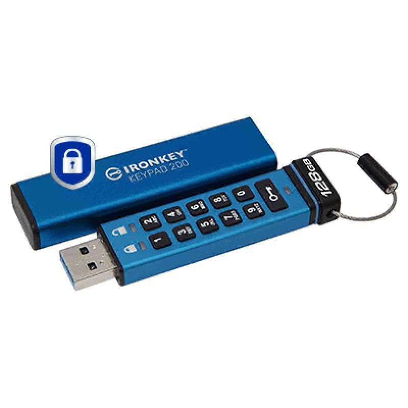 Kingston Technology IronKey Keypad 200 de 128 Go, FIPS 140-3 niveau 3 (en attente), chiffrement AES-256 · Clé USB · Inform... (image 2)