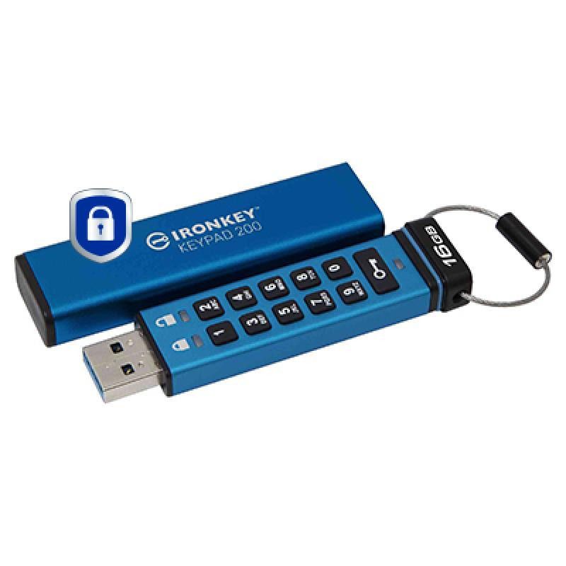 Kingston Technology IronKey Keypad 200 de 16 Go, FIPS 140-3 niveau 3 (en attente), chiffrement AES-256 · Clé USB · Informa... (image 2)