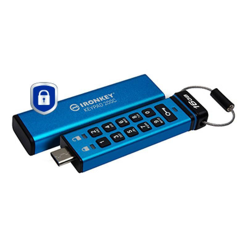 Kingston Technology IronKey Keypad 200C USB-C de 16 Go, FIPS 140-3 niveau 3 AES-256 · Clé USB · Informat Systems Strasbourg (image 2)
