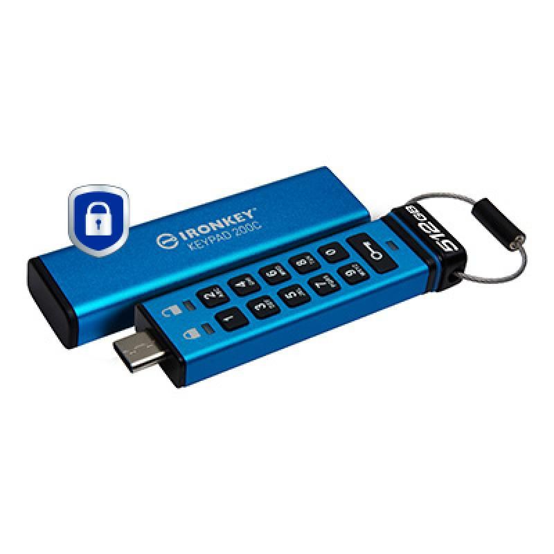 Kingston Technology IronKey Keypad 200C USB-C de 512 Go, FIPS 140-3 niveau 3 AES-256 · Clé USB · Informat Systems Strasbourg (image 2)