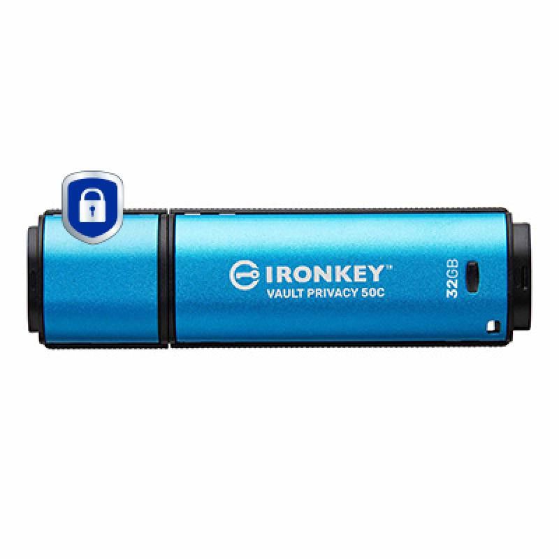 Kingston Technology IronKey 32Go USB-C Vault Privacy 50C chiffrée AES-256, FIPS 197 · Clé USB · Informat Systems Strasbourg