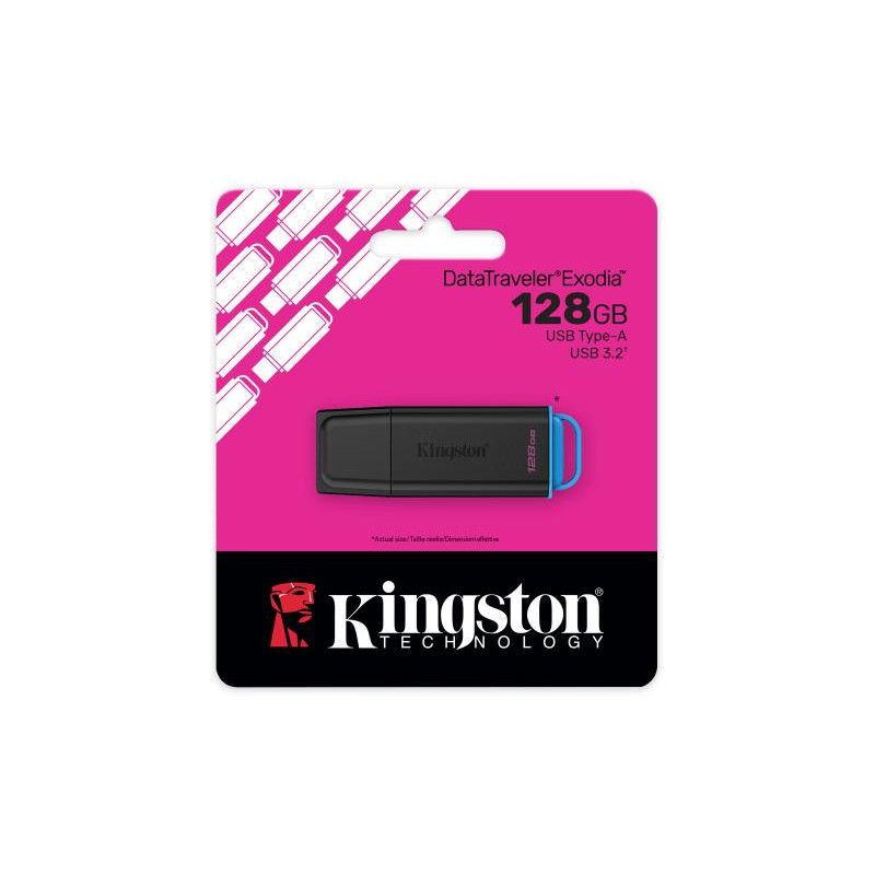 Kingston Technology DataTraveler 128Go Stockage portable USB 3.2 Gen 1 Exodia Noir + Bleu · Clé USB · Informat Systems Str... (image 5)