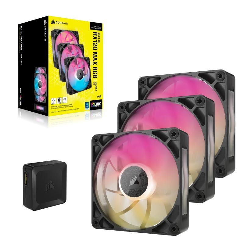 Corsair iCUE LINK RX120 MAX RGB Boitier PC Ventilateur 12 cm Noir 3 pièce(s) · Ventilateur Boitier · Informat Systems Stra... (image 4)