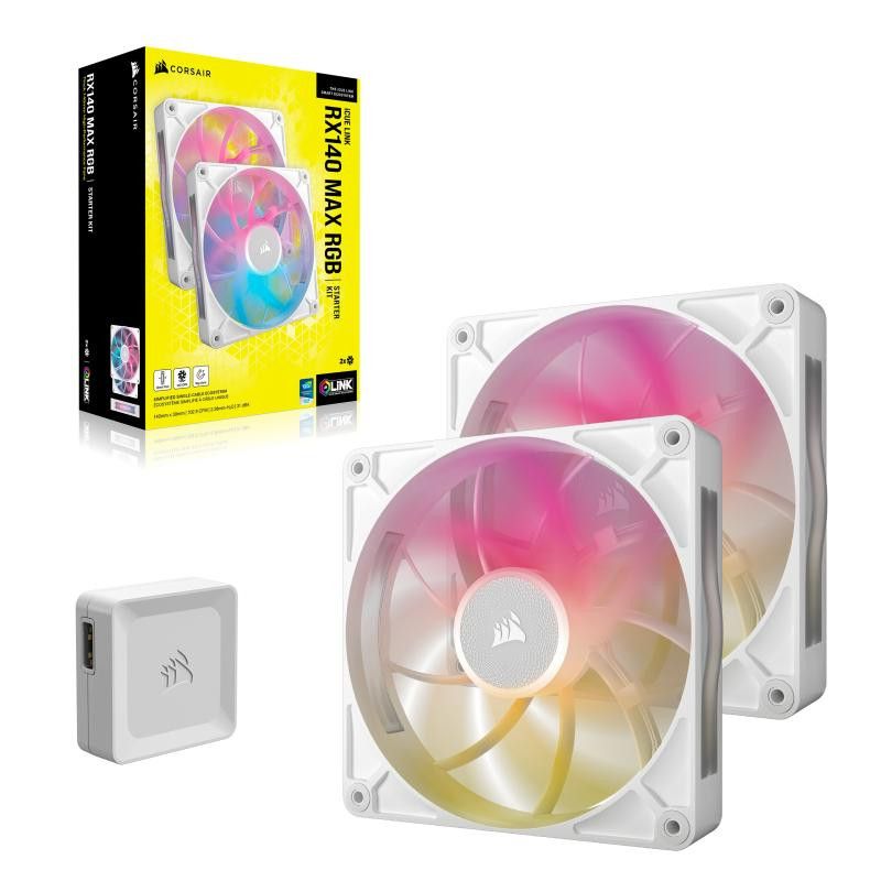 Corsair iCUE LINK RX140 MAX RGB Boitier PC Ventilateur 14 cm Blanc 2 pièce(s) · Ventilateur Boitier · Informat Systems Str... (image 4)