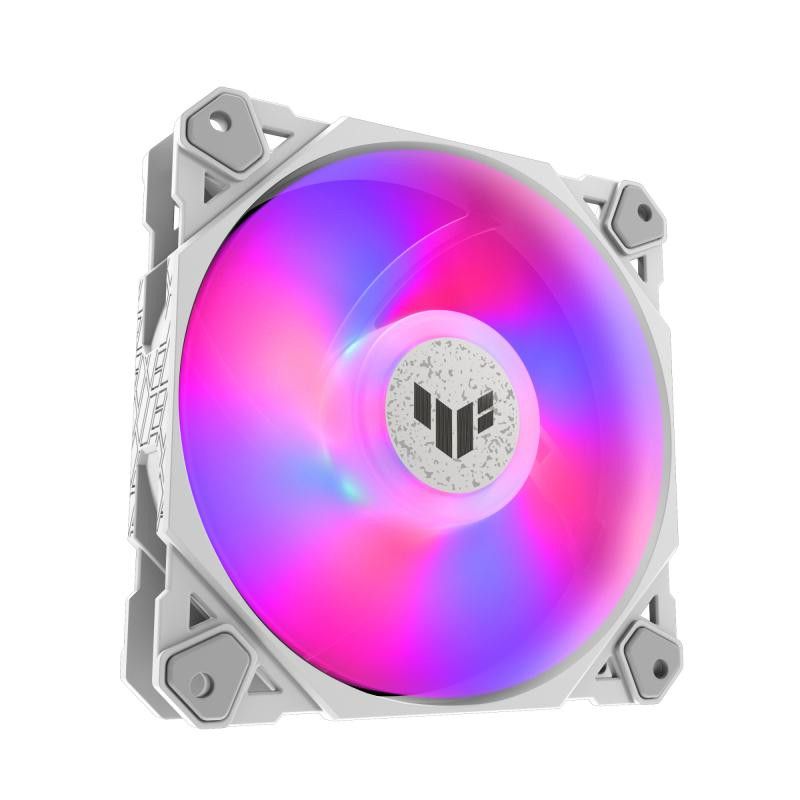 ASUS TUF GAMING TF120 ARGB WHITE EDITION 3IN1 Boitier PC Refroidisseur d'air 12 cm Blanc 3 pièce(s) · Ventilateur Boitier ... (image 7)