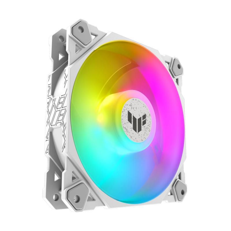 ASUS TUF GAMING TF120 ARGB WHITE EDITION Boitier PC Refroidisseur d'air 12 cm Blanc 1 pièce(s) · Ventilateur Boitier · Inf... (image 2)