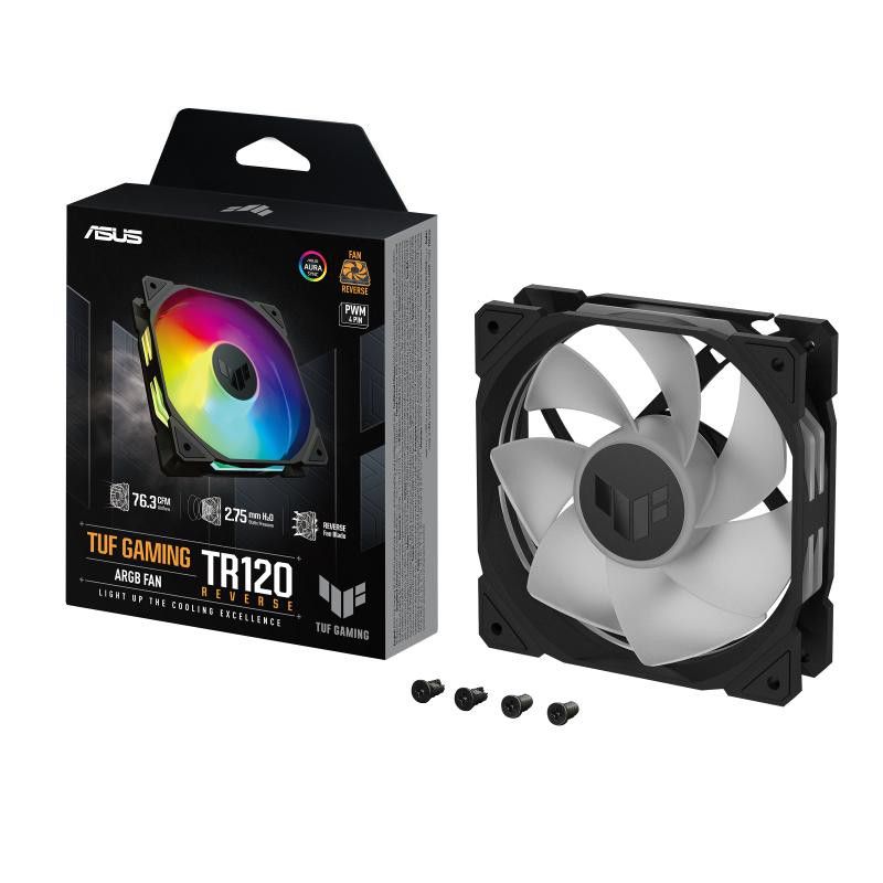 ASUS TUF Gaming TR120 ARGB Reverse Fan - Single Pack Boitier PC Ventilateur 12 cm Noir · Ventilateur Boitier · Informat Sy... (image 9)