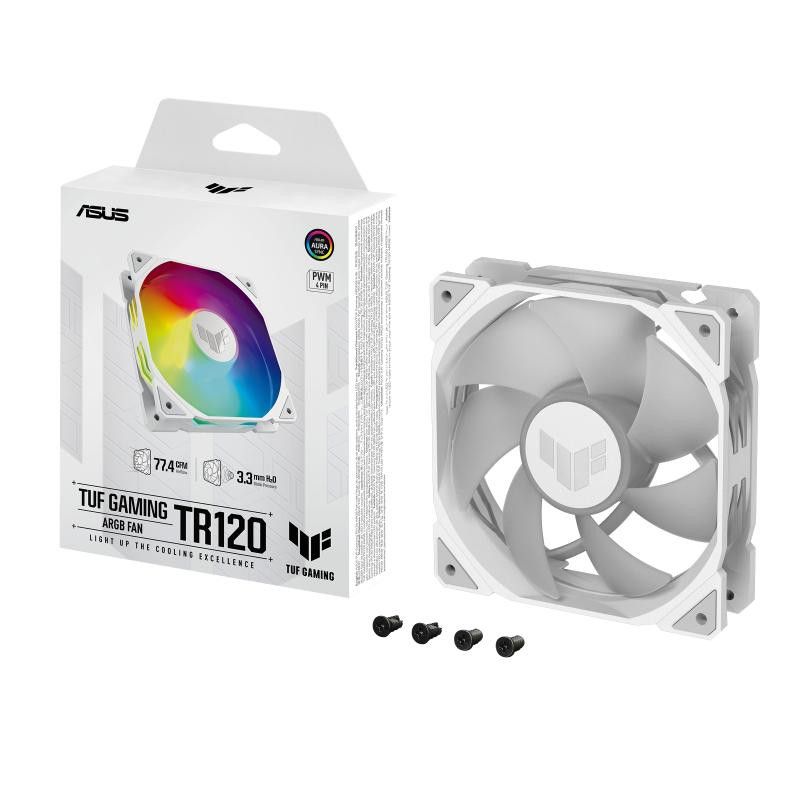 ASUS TUF GAMING TR120 ARGB 1-pack White Boitier PC Refroidisseur d'air 12 cm Blanc · Ventilateur Boitier · Informat System... (image 9)