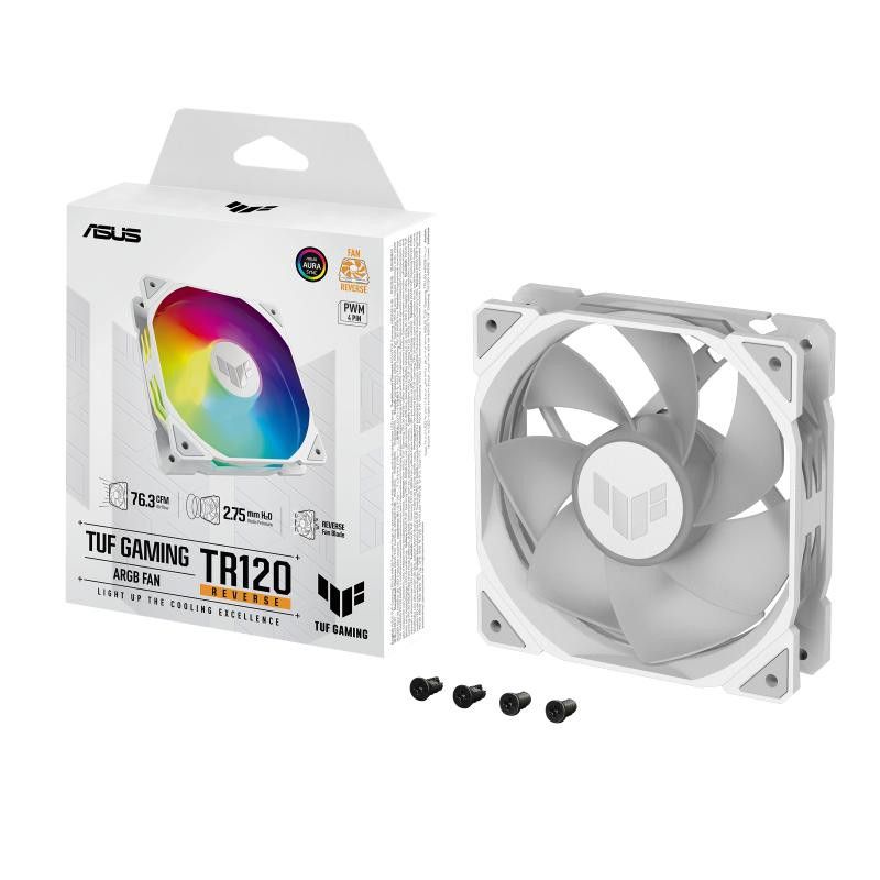 ASUS TUF GAMING TR120 ARGB REVERSE 1-pack White Boitier PC Refroidisseur d'air 12 cm Blanc · Ventilateur Boitier · Informa... (image 9)