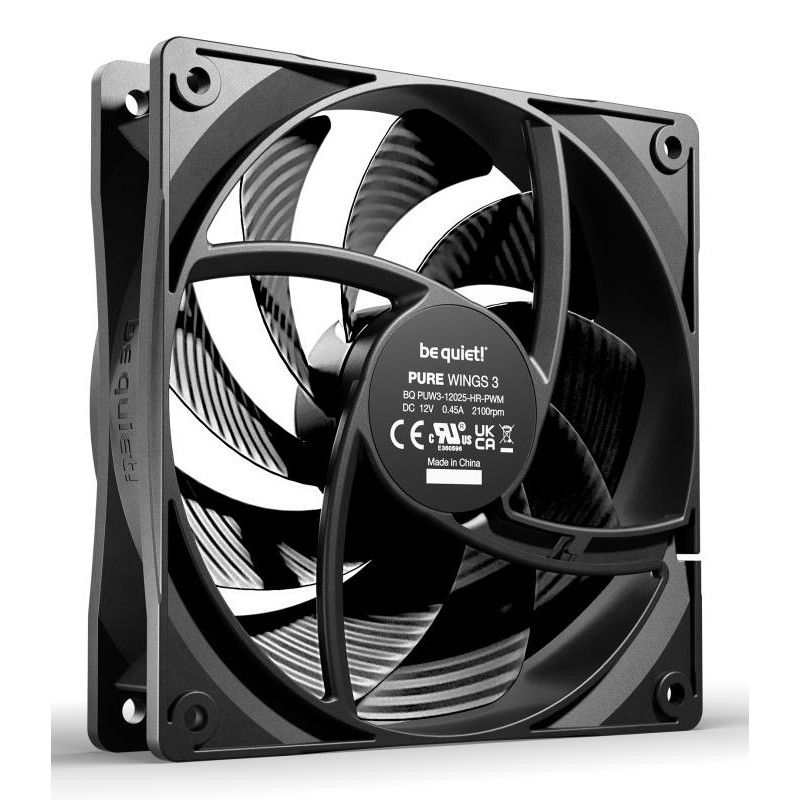 be quiet! Pure Wings 3 120 mm PWM | Ventilateur PC high-speed · Ventilateur Boitier · Informat Systems Strasbourg (image 2)