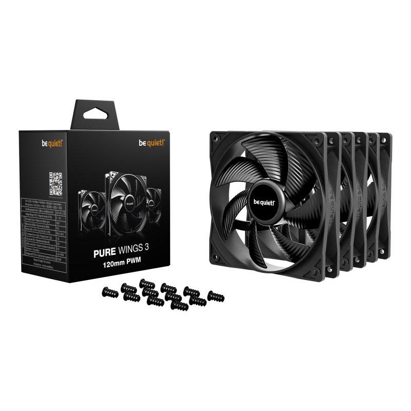 be quiet! Pure Wings 3 140 mm | Ventilateur PC silencieux | Pack de 3 · Ventilateur Boitier · Informat Systems Strasbourg (image 3)