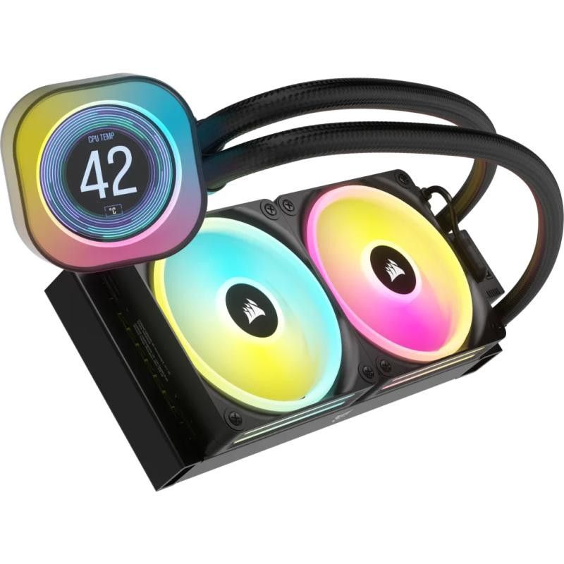 Corsair CW-9061007-WW système de refroidissement d?ordinateur Processeur Refroidisseur de liquide tout-en-un 12 cm Noir 2 ... (image 2)
