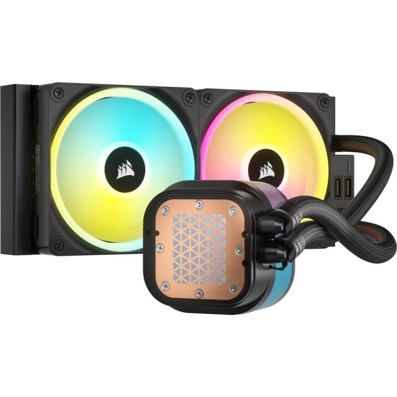 Corsair CW-9061007-WW système de refroidissement d?ordinateur Processeur Refroidisseur de liquide tout-en-un 12 cm Noir 2 ... (image 3)