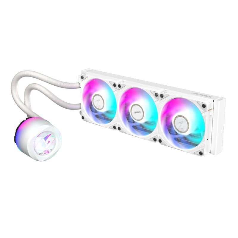 GIGABYTE AORUS WATERFORCE X II 360 ICE Refroidisseur liquide pour processeur AIO - 3x ventilateurs ARGB de 120 mm, écran L... (image 2)