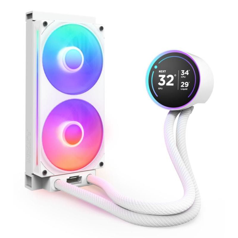NZXT Kraken Elite 240 RGB Processeur Refroidisseur de liquide tout-en-un 12 cm Blanc 1 pièce(s) · Watercooling · Informat ... (image 2)
