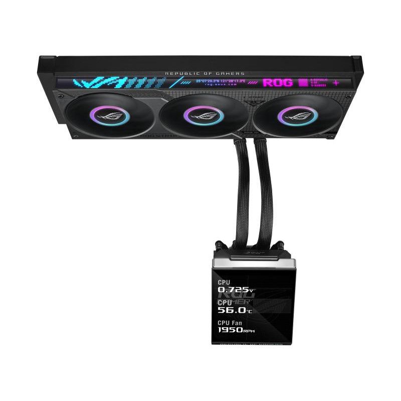 ASUS ROG Strix SLC IV 360 ARGB LCD Processeur Kit de refroidissement du liquide 12 cm Noir 1 pièce(s) · Watercooling · Inf... (image 2)