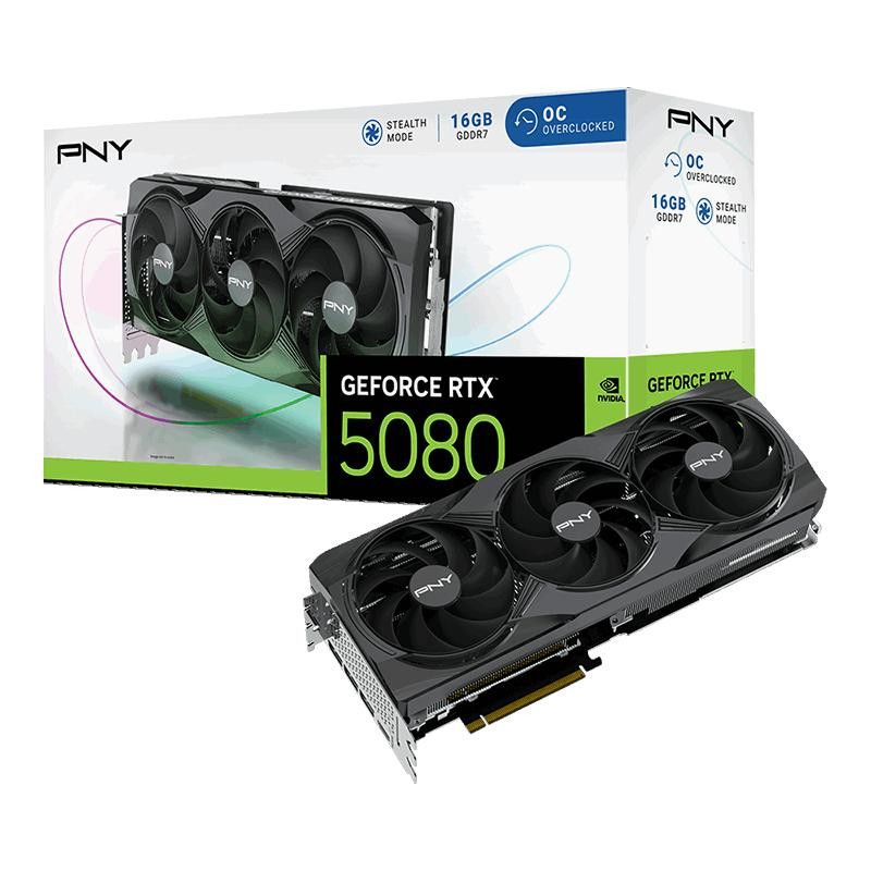 PNY GeForce RTX 5080 Overclocked Triple Fan GPU NVIDIA 16 Go GDDR7 · Cartes graphiques · Informat Systems Strasbourg (image 9)