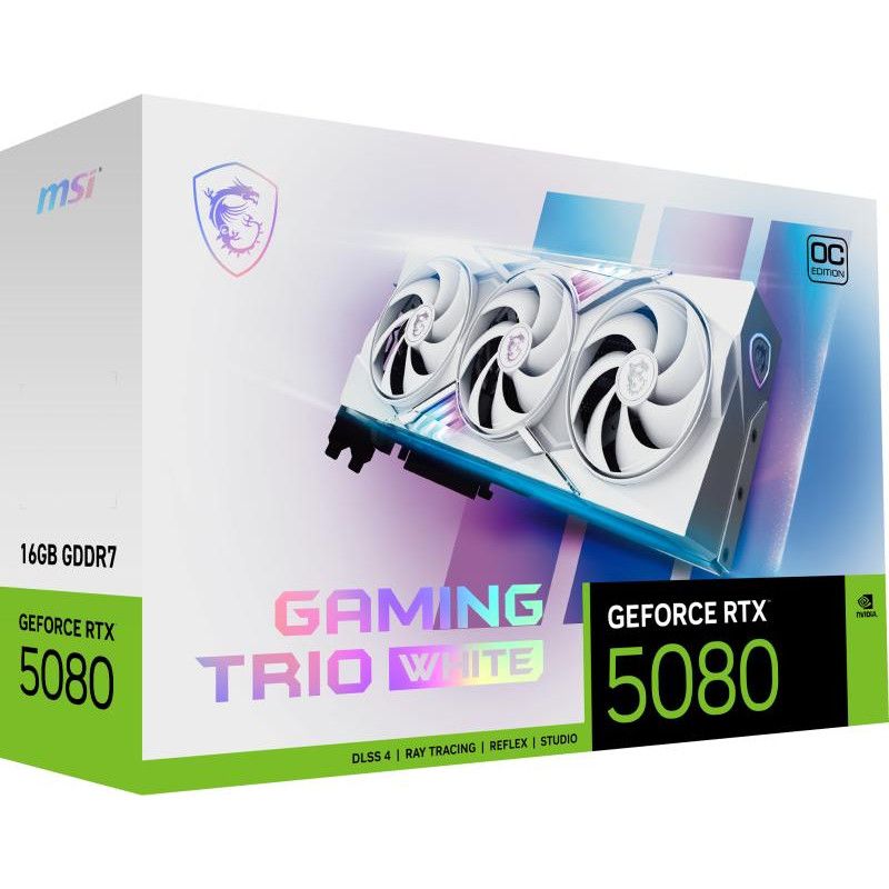 MSI GAMING GEFORCE RTX 5080 16G TRIO OC WHITE carte graphique NVIDIA 16 Go GDDR7 · Cartes graphiques · Informat Systems St... (image 2)