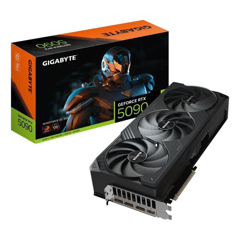 GIGABYTE GeForce RTX 5090 WINDFORCE OC 32G Carte Graphique - 32 Go GDDR7, 512 bits, PCI-E 5.0, 2467MHz Fréquence du C?ur, ...
