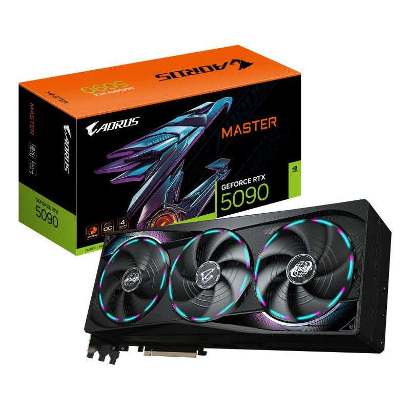 GIGABYTE AORUS GeForce RTX 5090 MASTER 32G Carte Graphique - 32 Go GDDR7, 512 bits, PCI-E 5.0, 2655MHz Fréquence du C?ur, ...