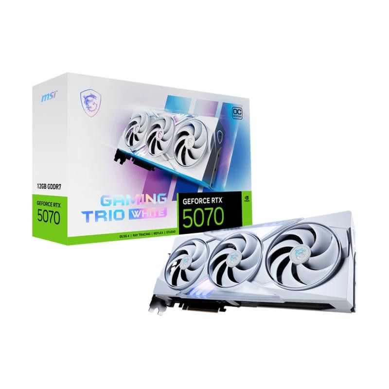 MSI GAMING GeForce RTX 5070 12G TRIO OC WHITE NVIDIA 12 Go GDDR7 · Cartes graphiques · Informat Systems Strasbourg