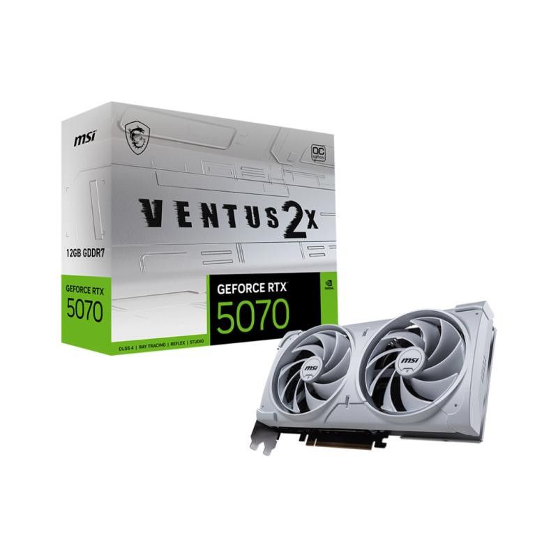 MSI GeForce RTX5070 VENTUS 2X OC White NVIDIA GeForce RTX 5070 12 Go GDDR7 · Cartes graphiques · Informat Systems Strasbourg