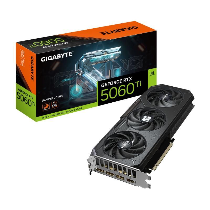 GIGABYTE GeForce RTX 5060 Ti GAMING OC 16G Carte Graphique ? 16 Go GDDR7, 128 bits, PCI-E 5.0, 2647 MHz Fréquence du proce...
