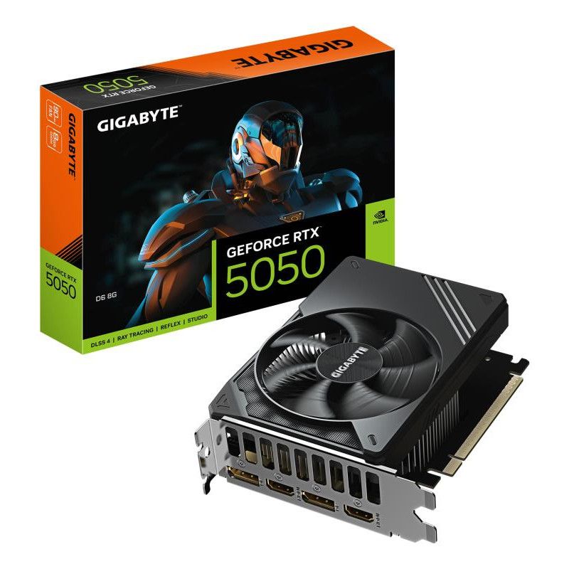 GIGABYTE GeForce RTX 5050 D6 8G Carte Graphique - 8GB GDDR6, 128bit, PCI-E 5.0, 2572MHz Fréquence du c?ur, 2 x DP, 2 x HDM...