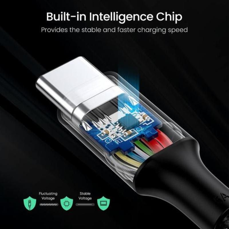 UGREEN Câble Renforcé 2M USB-C > USB-C Noir PD 100W *70429 · Connectiques · Informat Systems Strasbourg (image 5)