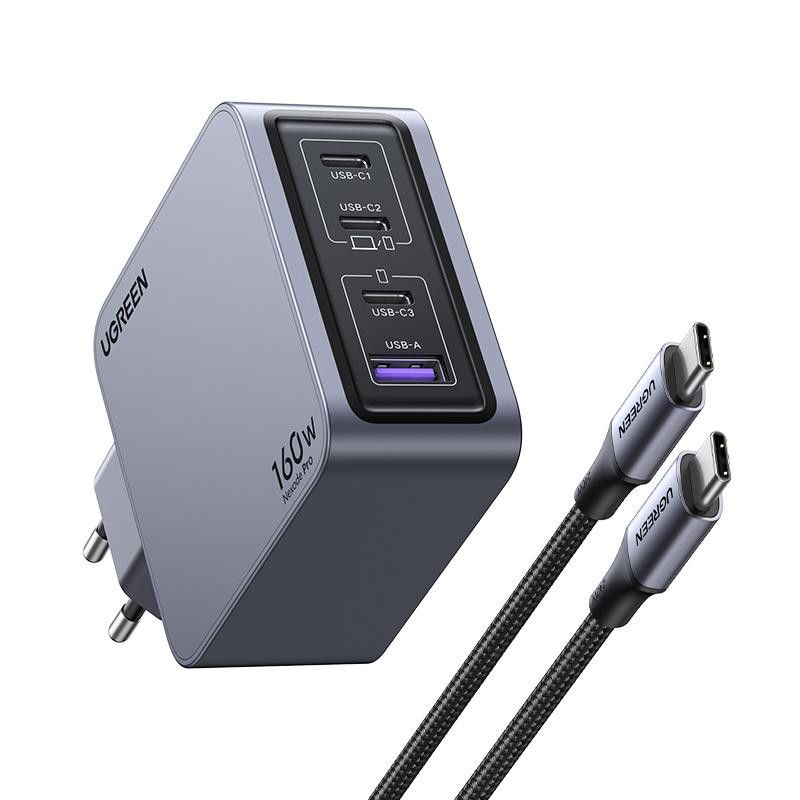 UGREEN Chargeur Sect 160W 4 Ports +Câble USB-C > USB-C 240W *25877 · Tous les accessoires PC portables · Informat Systems ... (image 3)