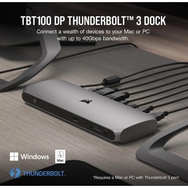 CORSAIR TBT100 Thunderbolt 3 Dock · Accessoires Portables · Informat Systems Strasbourg (image 5)