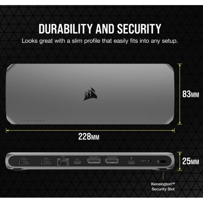 CORSAIR TBT100 Thunderbolt 3 Dock · Accessoires Portables · Informat Systems Strasbourg (image 8)