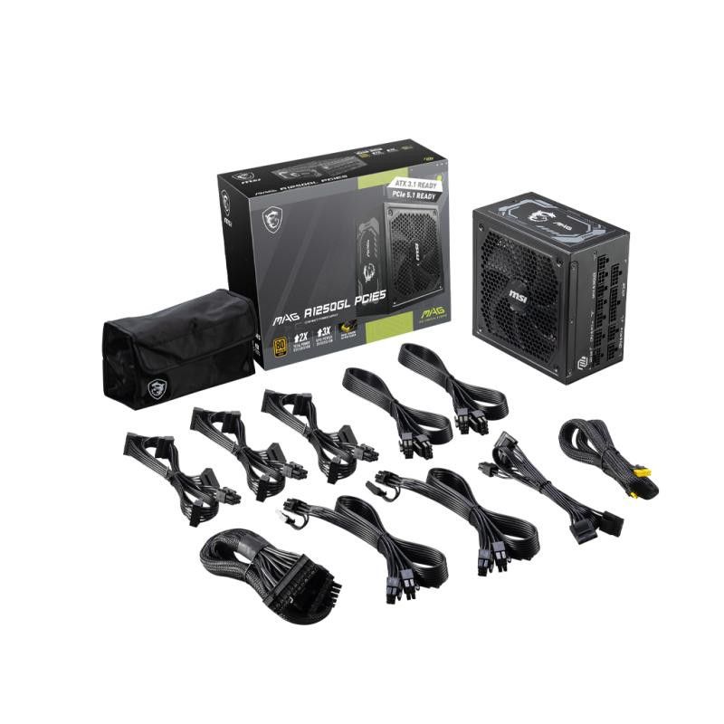 MSI MAG A1250GL PCIE5o · Alimentations · Informat Systems Strasbourg (image 5)