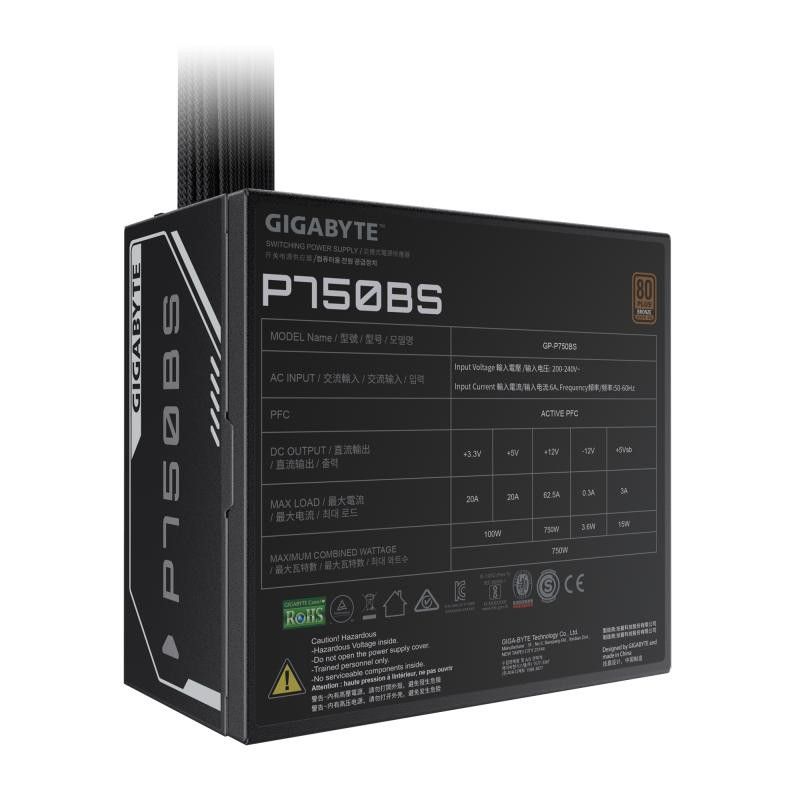 GIGABYTE 750W - GP-P750BS - 80+ Bronze · Alimentations · Informat Systems Strasbourg (image 6)