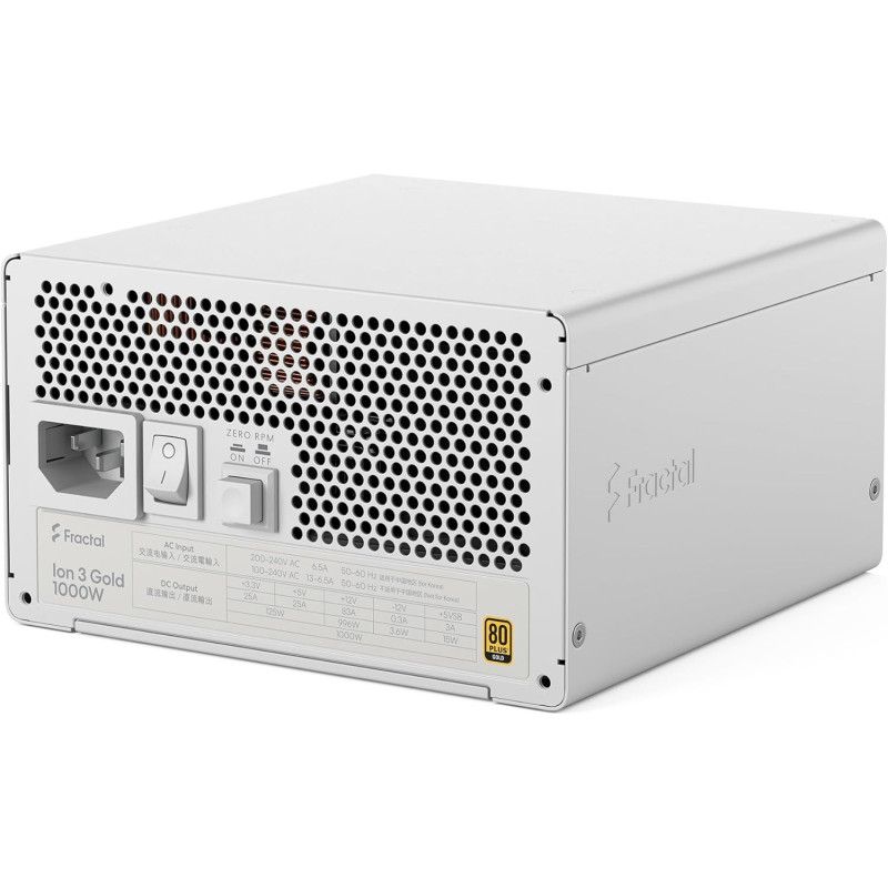 FRACTAL DESIGN FRACTAL Ion 3 Gold 1000W White , EU Cord · Alimentations · Informat Systems Strasbourg (image 4)