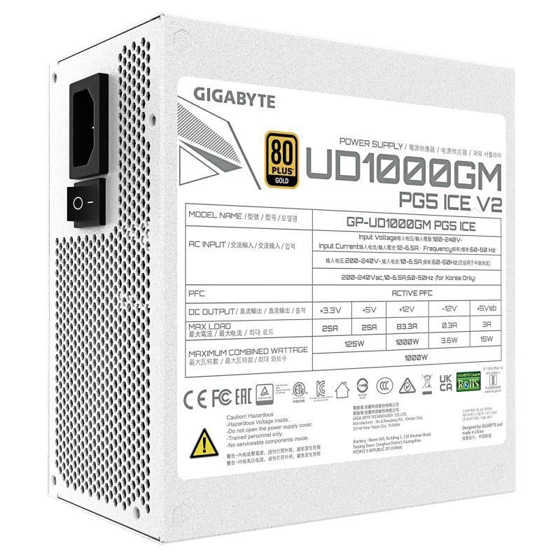 GIGABYTE 1000W - GP-UD1000GM PG5 ICE · Alimentations · Informat Systems Strasbourg (image 6)