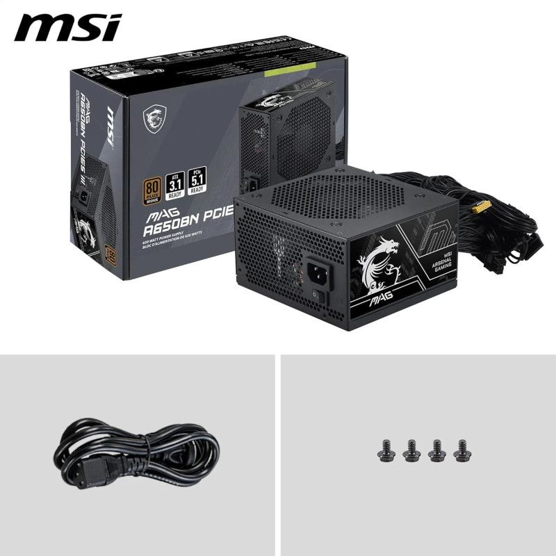 MSI MAG A650BN PCIE5 III - 650w bronze · Alimentations · Informat Systems Strasbourg (image 2)