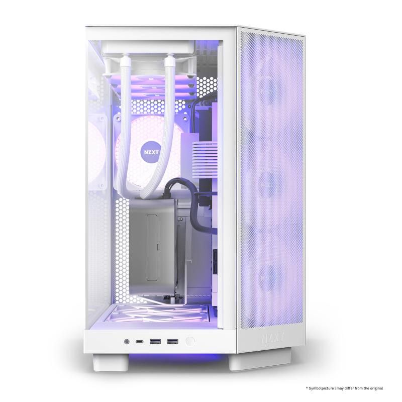 NZXT H6 Flow RGB Whiteo · Boîtiers · Informat Systems Strasbourg (image 2)