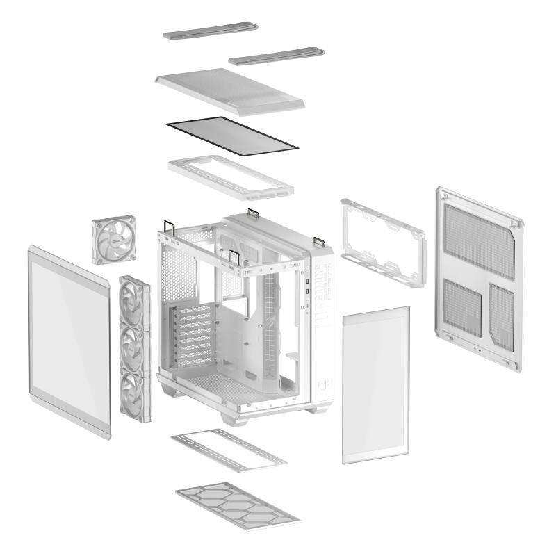 ASUS TUF GAMING GT502 HORIZON TG ARGB WHITE · Boîtiers · Informat Systems Strasbourg (image 17)