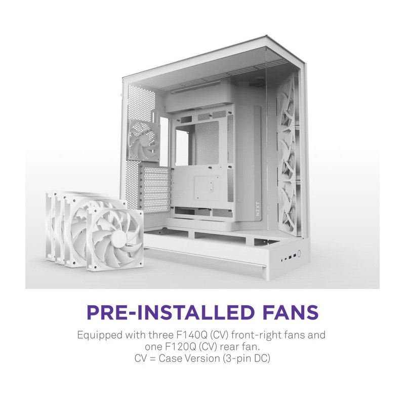 NZXT H9 Flow White · Boîtiers · Informat Systems Strasbourg (image 3)