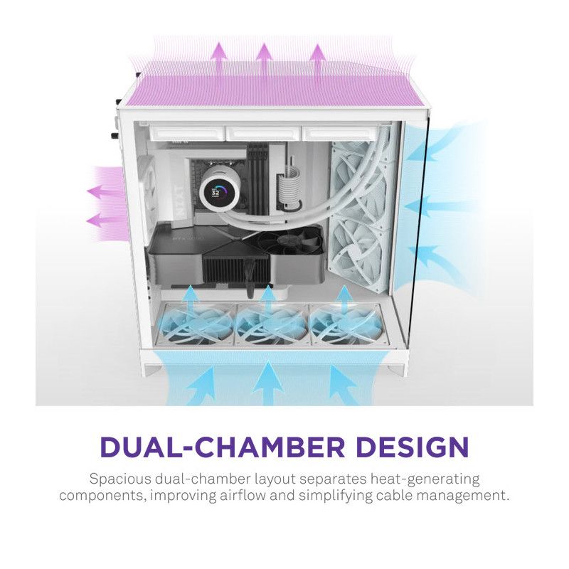 NZXT H9 Flow White · Boîtiers · Informat Systems Strasbourg (image 6)