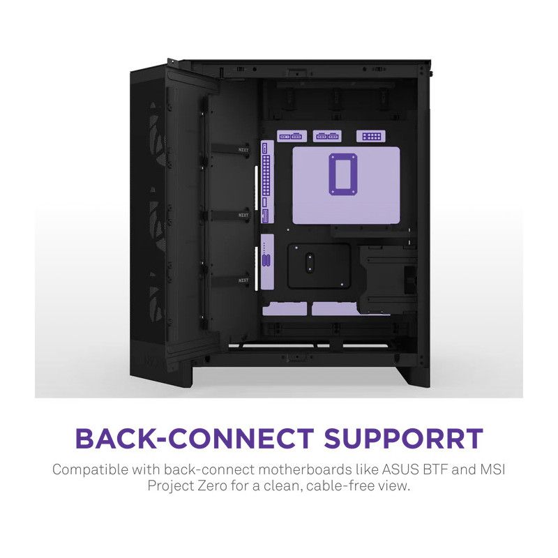 NZXT H9 Flow (2025) Dual-Chamber Mid-Tower Case - All Black · Boîtiers · Informat Systems Strasbourg (image 8)