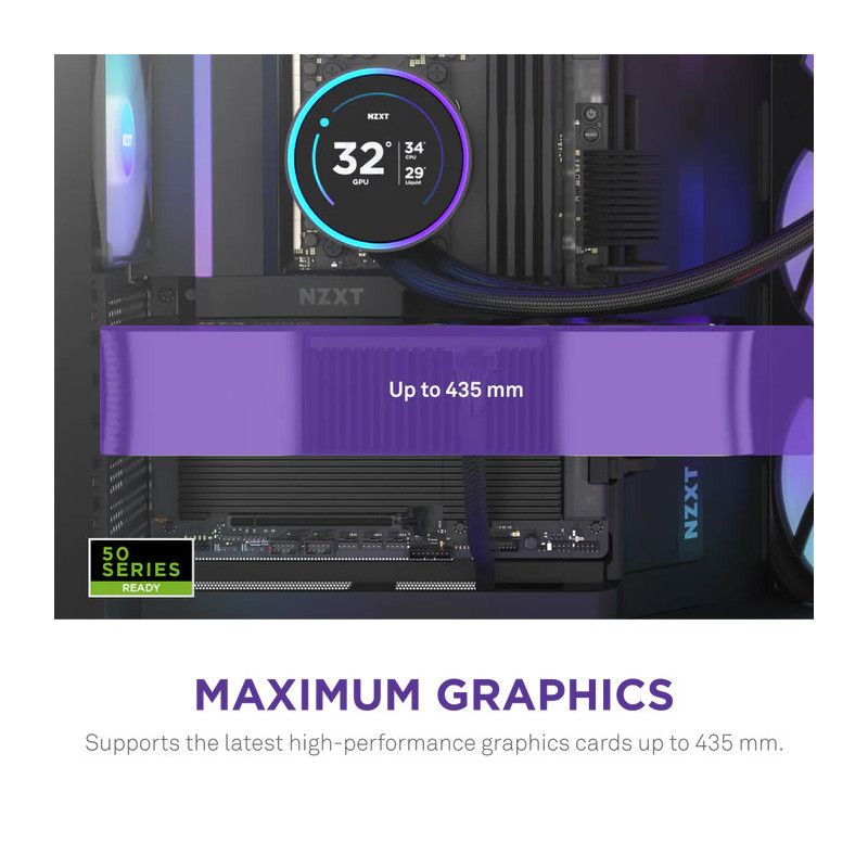 NZXT H9 Flow RGB (CM-H92FB-R1) Dual-Chamber Mid-Tower Case w/ RGB Fans - · Boîtiers · Informat Systems Strasbourg (image 5)