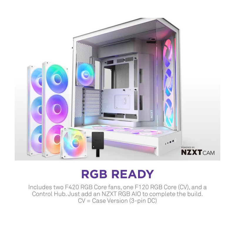 NZXT H9 Flow RGB+ All White · Boîtiers · Informat Systems Strasbourg (image 3)